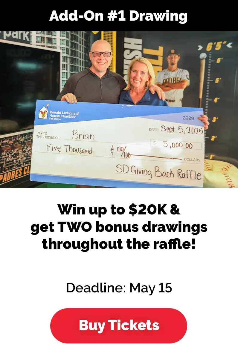 Add-On Drawings: Win up to $50,000 cash & get bonus drawings throughout the raffle! Next Deadline: May 15